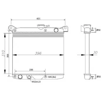 Radiateur, refroidissement du moteur NRF 507916