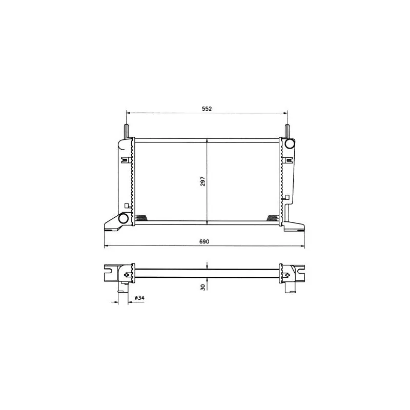 Radiateur, refroidissement du moteur NRF 509507