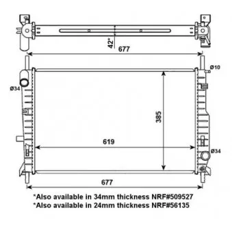 Radiateur, refroidissement du moteur NRF 509527A