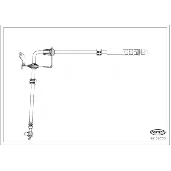 Flexible de frein avant gauche CORTECO 49106750