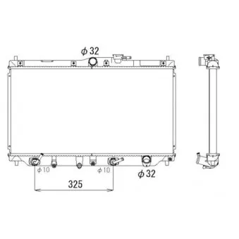 Radiateur, refroidissement du moteur NRF 513331
