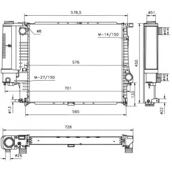 Radiateur, refroidissement du moteur NRF