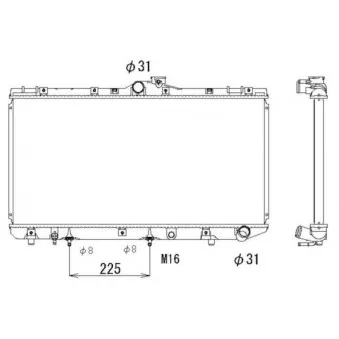 Radiateur, refroidissement du moteur NRF 513966