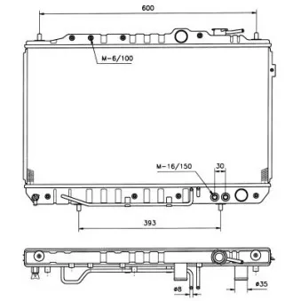 Radiateur, refroidissement du moteur NRF 514134
