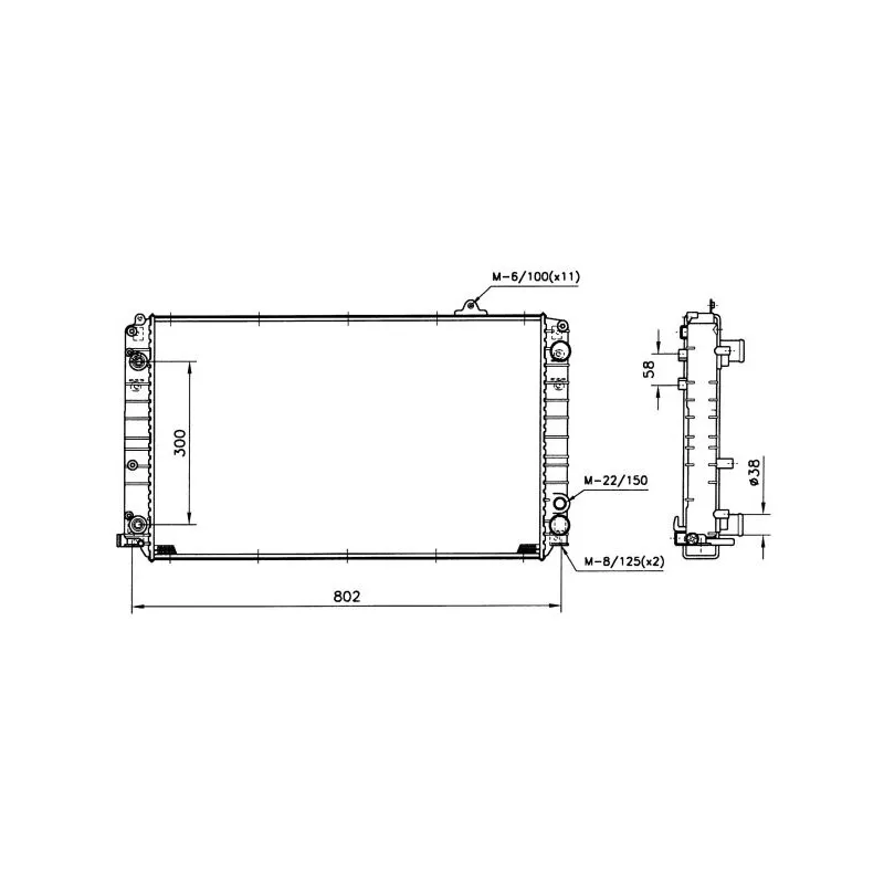 Radiateur, refroidissement du moteur NRF 51541