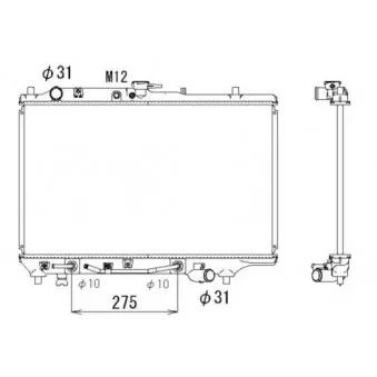 Radiateur, refroidissement du moteur NRF 516521