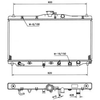Radiateur, refroidissement du moteur NRF 516708
