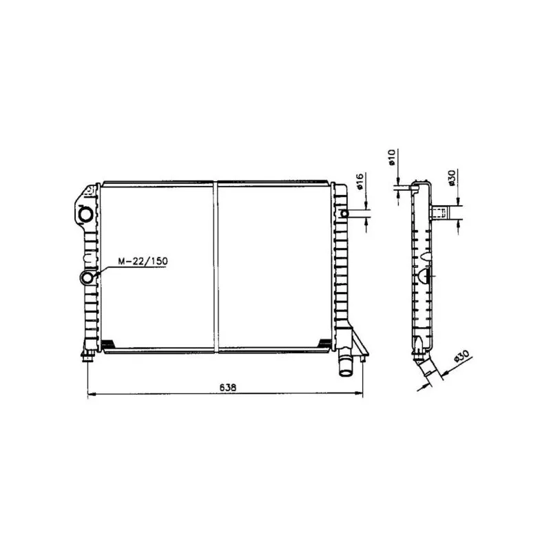 Radiateur, refroidissement du moteur NRF 516990