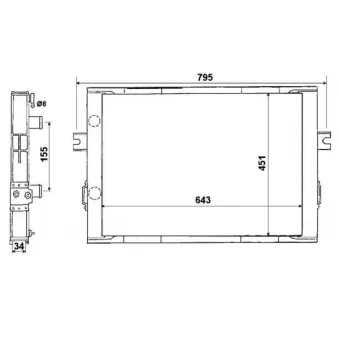 Radiateur, refroidissement du moteur NRF 519680