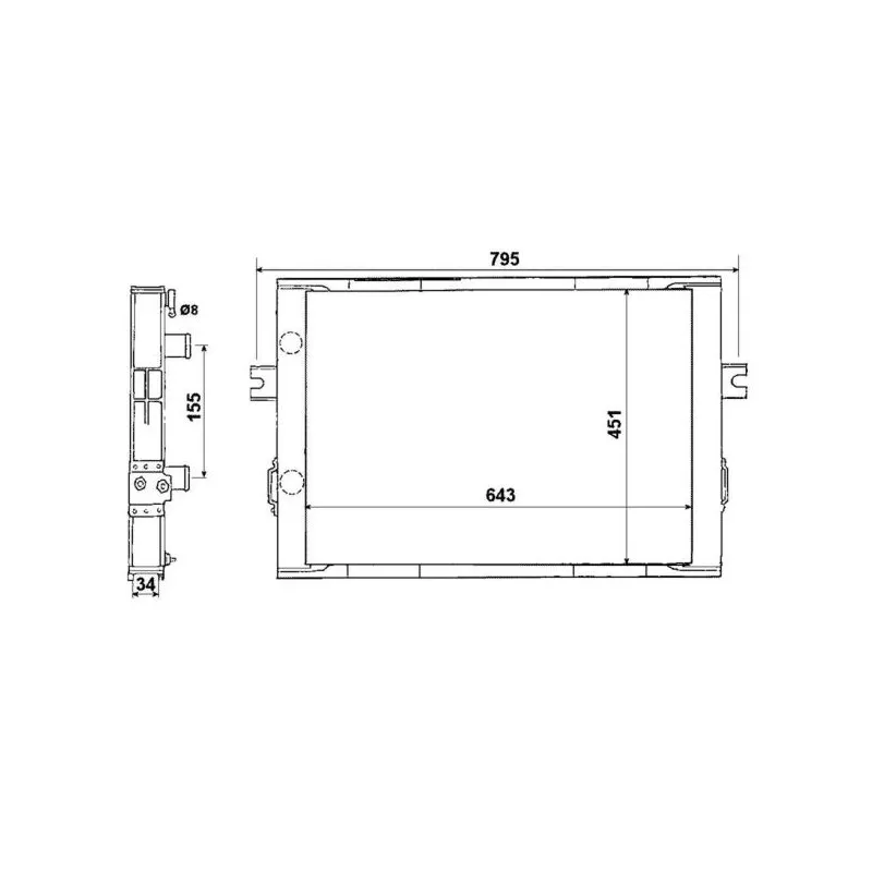 Radiateur, refroidissement du moteur NRF 519680