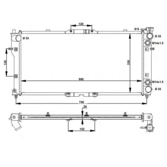 Radiateur, refroidissement du moteur NRF 52027