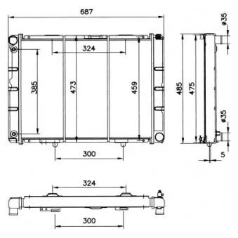 Radiateur, refroidissement du moteur NRF 52028