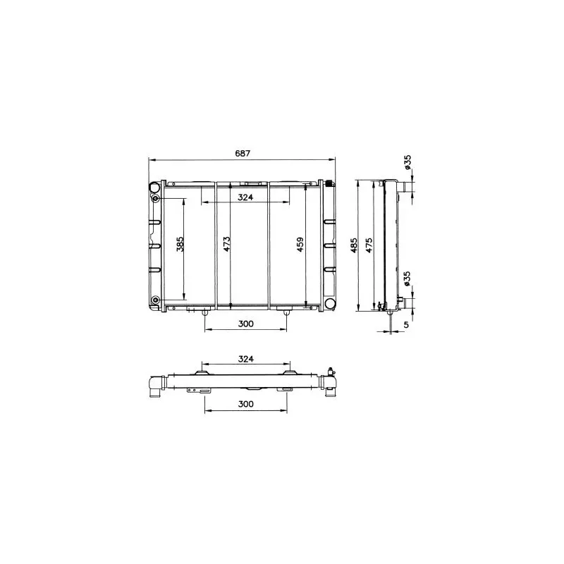 Radiateur, refroidissement du moteur NRF 52028