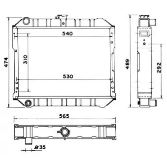 Radiateur, refroidissement du moteur NRF 52042