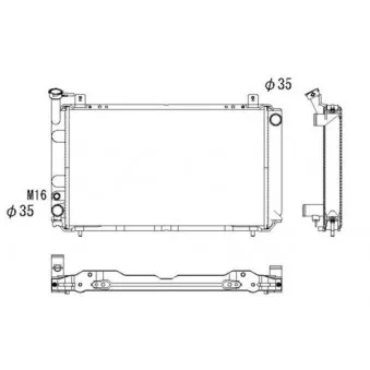 Radiateur, refroidissement du moteur NRF 52052