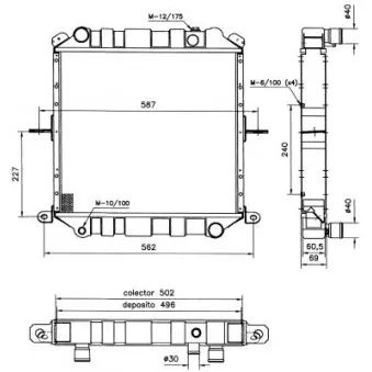Radiateur, refroidissement du moteur NRF 52127