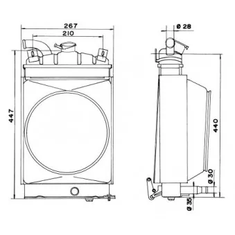 Radiateur, refroidissement du moteur NRF 52148