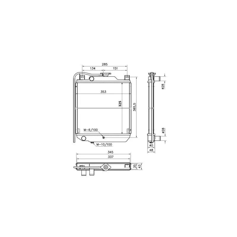 Radiateur, refroidissement du moteur NRF 52292
