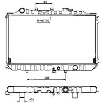Radiateur, refroidissement du moteur NRF 526502