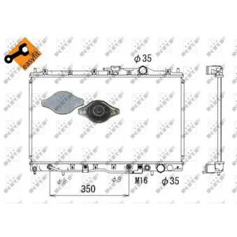 Radiateur, refroidissement du moteur NRF 526658