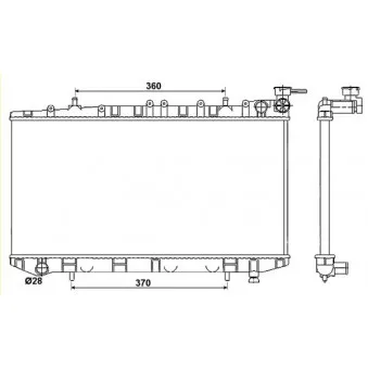 Radiateur, refroidissement du moteur NRF 526864