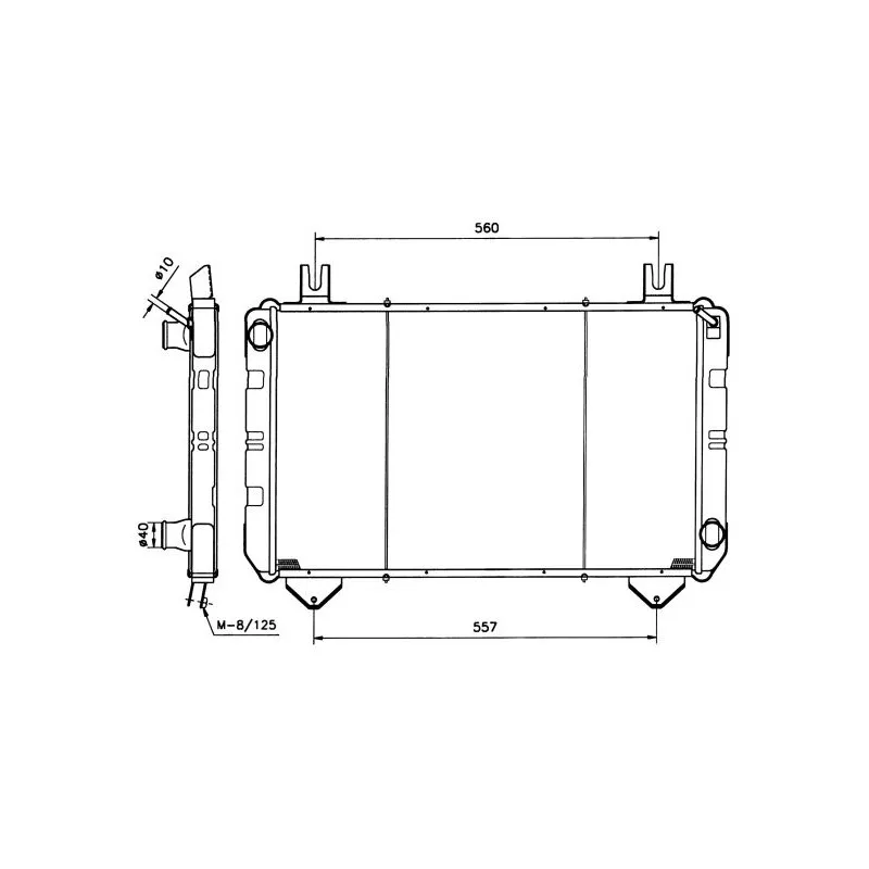 Radiateur, refroidissement du moteur NRF 527367
