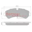 Jeu de 4 plaquettes de frein arrière METZGER 1170948 - Visuel 3