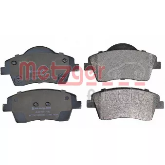 Jeu de 4 plaquettes de frein avant METZGER 1170950