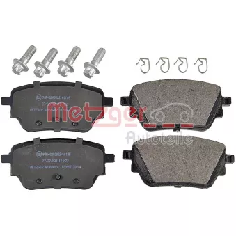 Jeu de 4 plaquettes de frein arrière METZGER 1170957