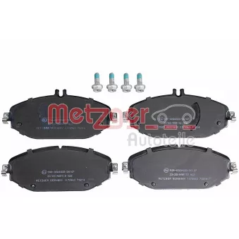 Jeu de 4 plaquettes de frein avant METZGER 1170963