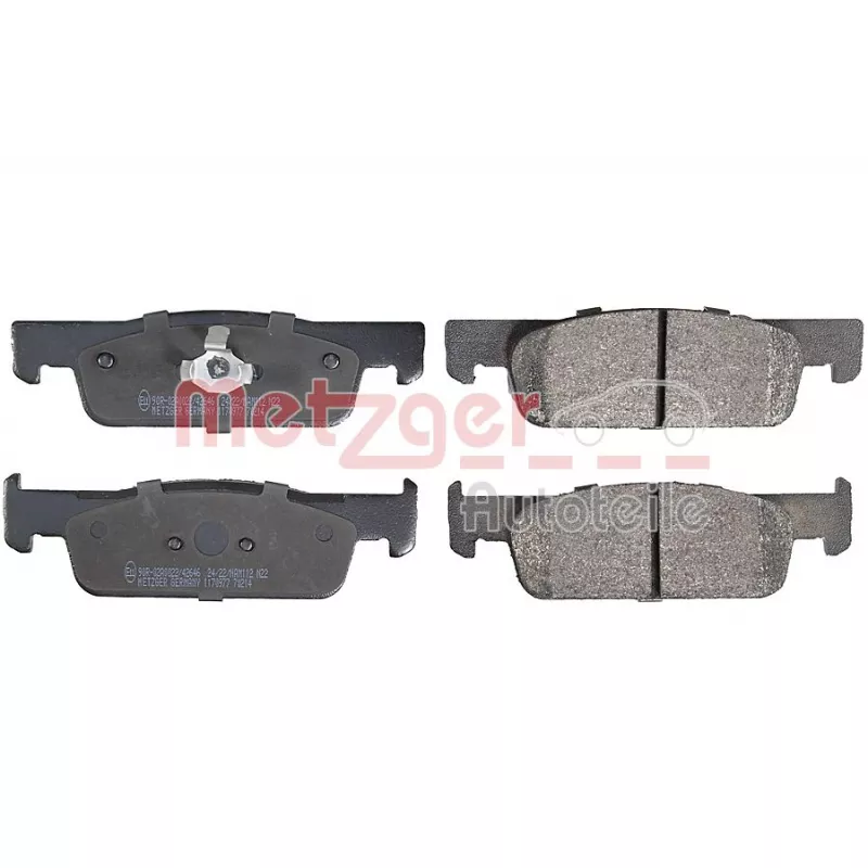 Jeu de 4 plaquettes de frein avant METZGER 1170977