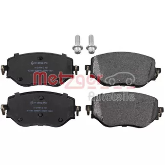 Jeu de 4 plaquettes de frein avant METZGER 1170989