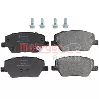 Jeu de 4 plaquettes de frein avant METZGER 1170997