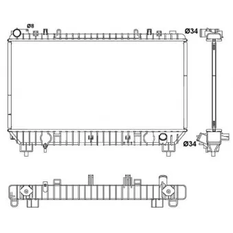 Radiateur, refroidissement du moteur NRF