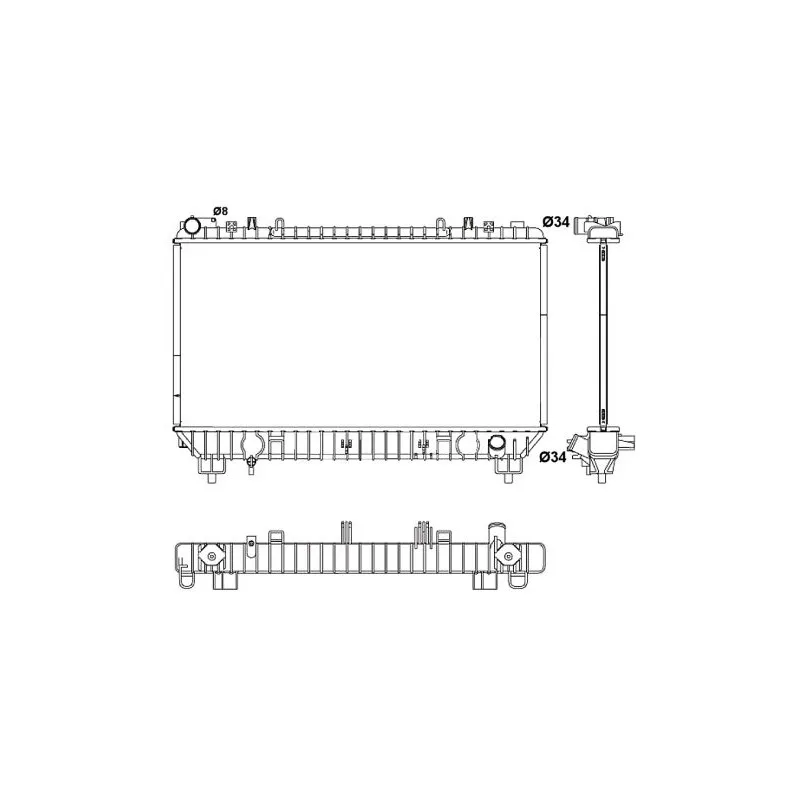 Radiateur, refroidissement du moteur NRF 53047