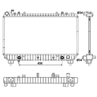 Radiateur, refroidissement du moteur NRF