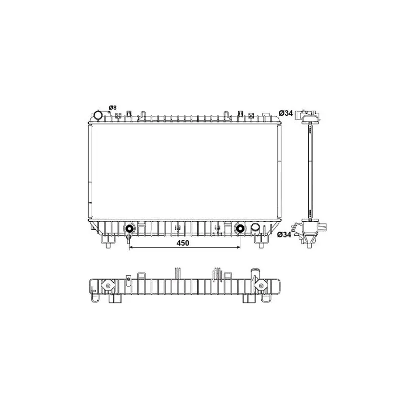 Radiateur, refroidissement du moteur NRF 53049