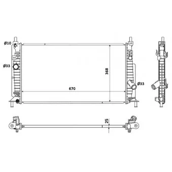 Radiateur, refroidissement du moteur NRF 53060