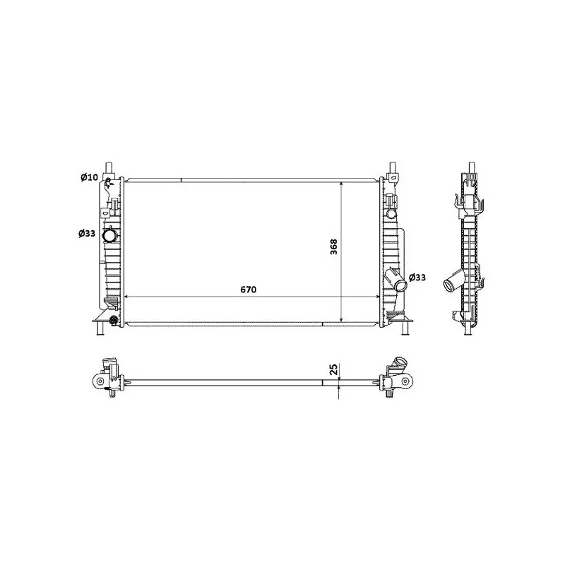 Radiateur, refroidissement du moteur NRF 53060