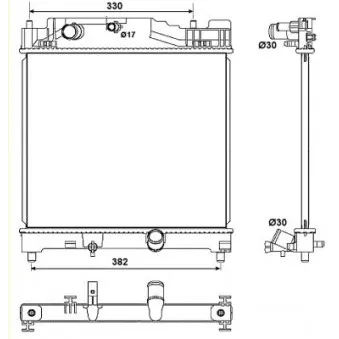 Radiateur, refroidissement du moteur NRF 53073