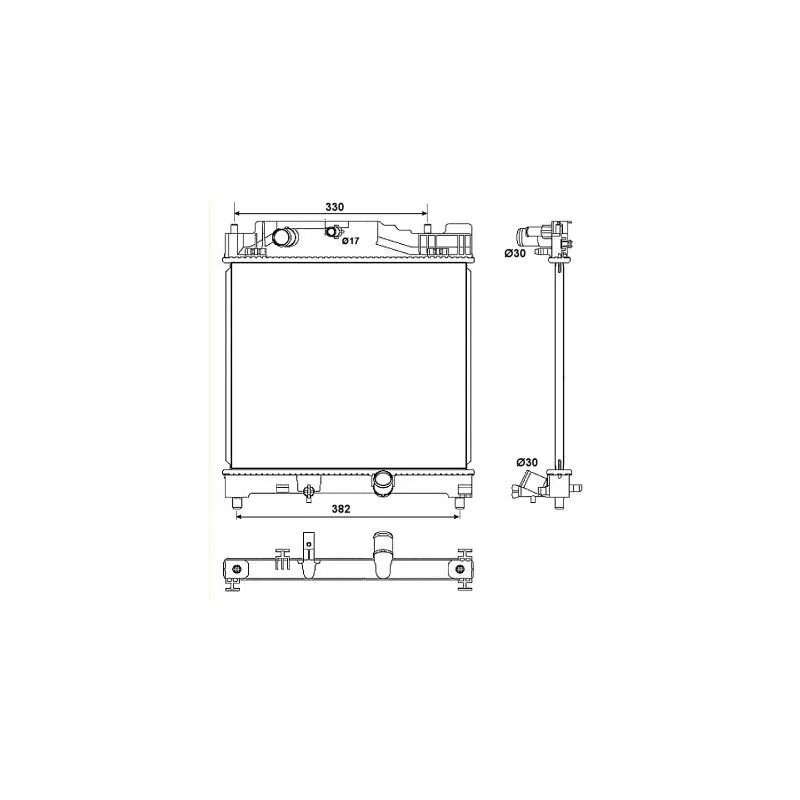 Radiateur, refroidissement du moteur NRF 53073