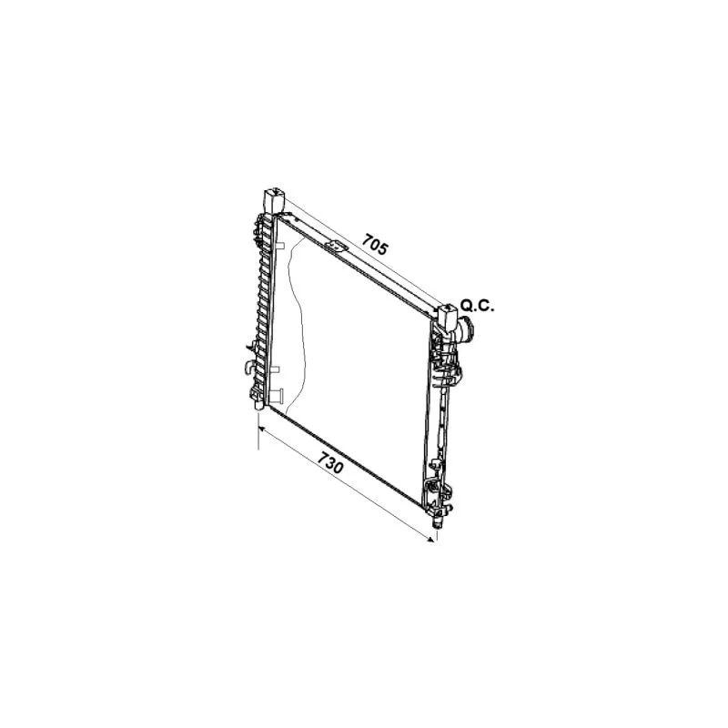 Radiateur, refroidissement du moteur NRF 53080