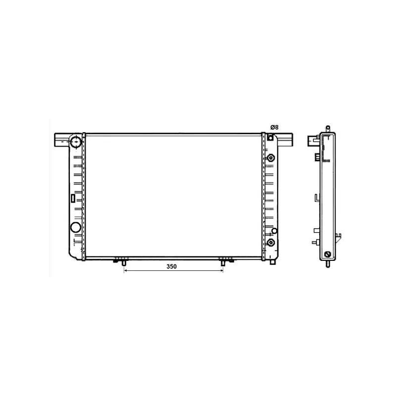 Radiateur, refroidissement du moteur NRF 53090