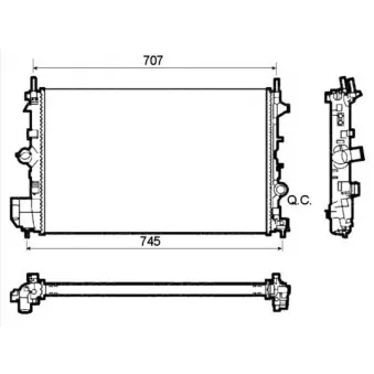 Radiateur, refroidissement du moteur NRF 53127