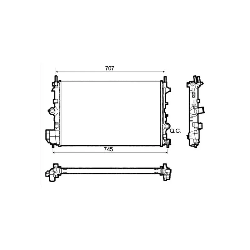 Radiateur, refroidissement du moteur NRF 53127