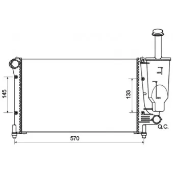 Radiateur, refroidissement du moteur NRF 53128