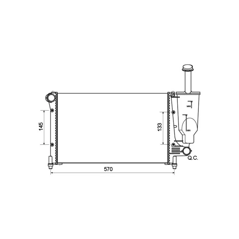 Radiateur, refroidissement du moteur NRF 53128