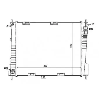 Radiateur, refroidissement du moteur NRF 53135