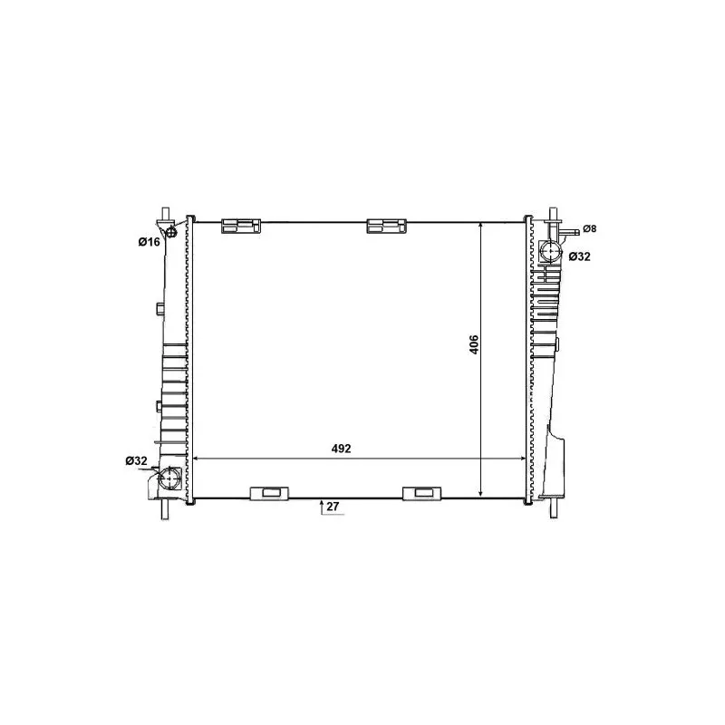Radiateur, refroidissement du moteur NRF 53135
