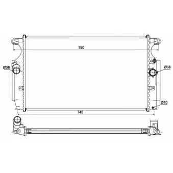 Radiateur, refroidissement du moteur NRF 53137